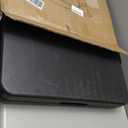 Set of 2 Folding Table 4FT Camping Table Portable Heavy Duty Plastic Rectangular Outdoor Dining Table Steel Legs Fold-in-Half with Carrying Handle for Indoor,Picnic,Party,Wedding,Events(Black)