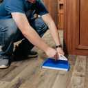 Camco Dust Pan with Whisk Broom-Whisk Broom Snaps into Dust Pan After Use|Hanger Hole for Convenient Storage|Excellent for Traveling,RVs,Campers Campsites,Dorm Rooms&More-(43945),Blue,1 Size