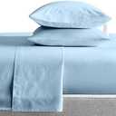 Kamas 2PC Sheet Sets Light Blue Twin XL Sheets Set, 1000 Thread Count Egyptian Cotton, Sateen Weave for Soft and Comfort Feel, Fits Mattress Upto 16'' Deep Pocket