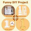 imprsv 4FT Light Up Numbers Letters, Marquee Numbers for 10th 20th 30th Birthday Decorations Anniversary Party Decor, Mosaic Numbers for Balloons Numbers 0, Pre-Cut Foam Board Kit