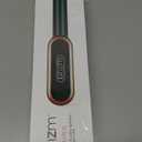 Prizm Hair Straightener Brush, 20s Fast Heating, Negative Ions Hair Straightening Comb with Less Frizz, 4 Temp Settings & LED Display, Anti-Scald Design for Home Salon, Dual Voltage, Champagne Silver