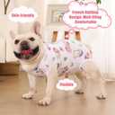 FEimax Dog Recovery Suit After Surger, Abdominal Wounds Post Surgical Recovery, Soft Breathable Dog Bodysuit for Small Middle Pet, Alternative Bandages Substitute Abdominal Wounds Cone & E-Collar