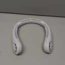 JISULIFE Portable Neck Fan, Hands-Free Bladeless, 5 Speeds, 4000 mAh Battery Operated Wearable Personal Fan, Twistable, Rechargeable, Gift for Women Men-Grey