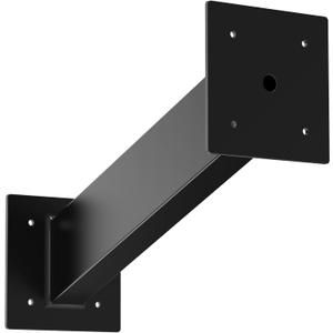 Keypad Mounting Post Bracket, Universal Gooseneck Keypad Pedestal for Keyboard on Automatic Gate Opener Systems or Garage Door, Black