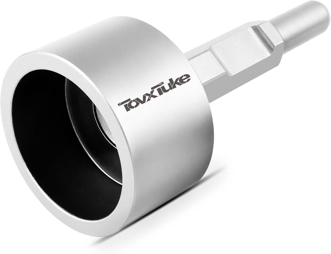 TovxTuke SDS HEX Shank T-Post Driver for T Posts, 3 Inch Diameter Head, Compatible with SDS-HEX Jack Hammers and Demolition Hammers, for Driving T Posts, Fence Posts and Ground Rods