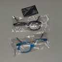 2 Pack Makeup Reading Glasses for Women Magnifying Flip Down Cosmetic Readers with Spring Hinge (Black+blue)