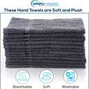 Simpli-Magic Cotton Hand Towels 16"x27" (12 Pack) – Soft Towels for Bathroom, Kitchen, Salon & Gym (Gray)