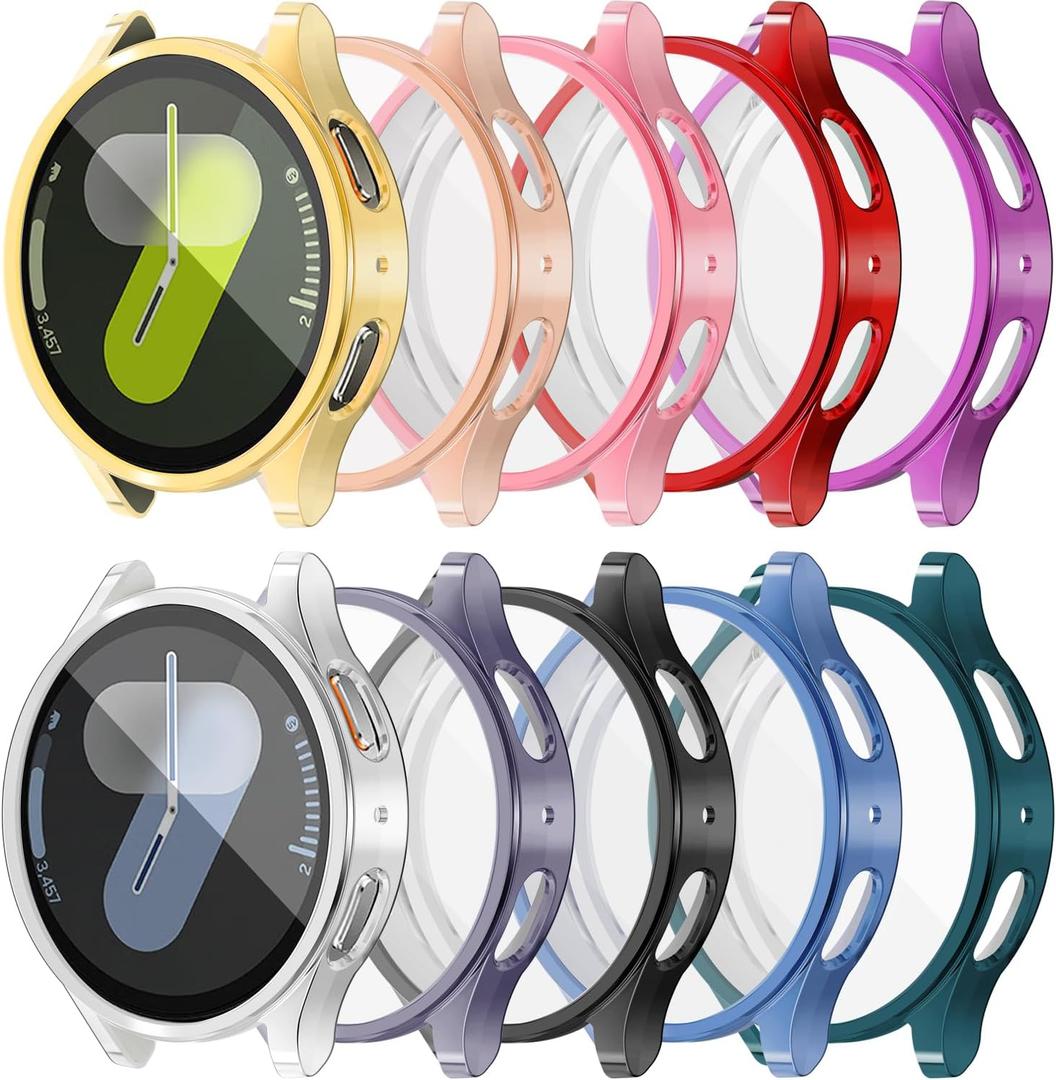RICHONE [10Pack] 44mm for Samsung Galaxy Watch 7 44mm Screen Protector Case, Soft TPU Protective Bumper Full Protection Face Cover, Galaxy Watch7 44MM Guard Frame Accessories for Women Men (SM-L310)