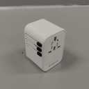 Universal Travel Adapter, International Travel Plug Adapter with 2 USB-C(PD 20W)  1 USB-A Ports, All in One Portable Adaptor, for USA, UK, EU, AU  224+ Countries (White) US