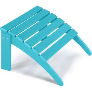 Adirondack Footrest Outdoor Weather Resistant Adirondack Footrest, Ottoman, Chair Companion, Folding Footstool for Patio, Pool, Garden, Backyard & Lawn (Turquoise)