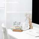 Funny Bathroom Signs, Wash Your Worries Away Funny Bathroom Acrylic Plaque Sign for Guest Restroom Laundry Room Desk Tabletop Decor, 4x4 Inch