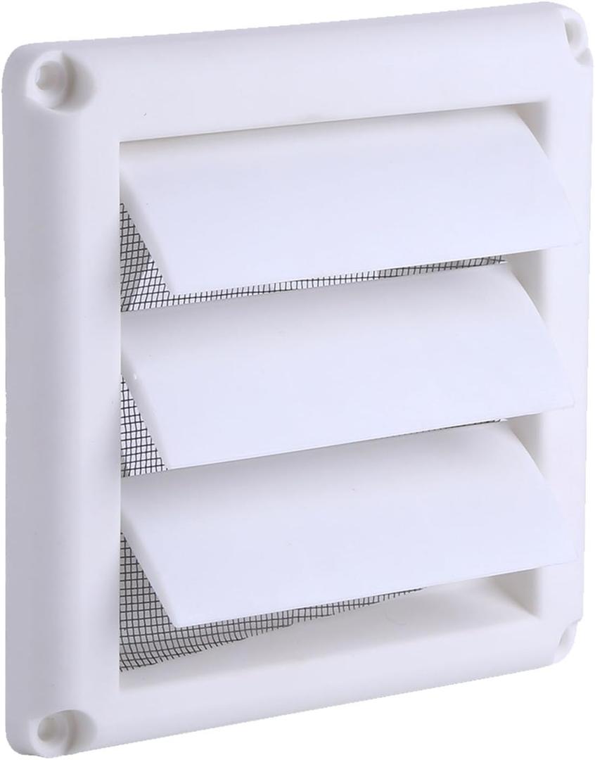 Plastic Air Vent, 3 Flaps Wall Duct Ventilation Grill with Net, New Brand, Suitable for Home, Office, or Anywhere (15 * 15cm)