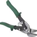 Malco AVM7 Mini Aviation Snips | Right & Straight Cutting Offset Design | Compact 7-1/8" Length for Tight Spaces | 24-Gauge Capacity | 3/4" Cut Forged Steel Jaws | Green Handle