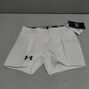 Under Armour Girls' Utility Softball Slider Shorts (White, M)