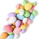JOYIN 32Pcs Foam Easter Eggs, Assorted Pastel Speckled Easter Eggs for Indoor Table Centerpiece Decoration, Party Favor, Bowl Fillers Wreath Garland