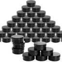 Foraineam 48 Pack 4 oz Metal Round Tins with Screw Lid, Black Aluminium Empty Candle Tins Storage Tin Jars, Cosmetic Sample Containers Travel Tin Cans for Salve, Cream, Spices or Candles