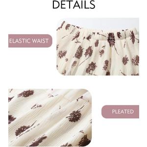 SEAFORM Women's Chiffon Skirts Flowy Elastic High Waist Maxi Skirts Elegant A-Line Beach Midi Skirts for Women with Lining