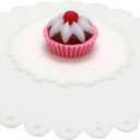 Supreme Housewares Cup Lids Silicone Food Grade Magic Cup Cap Drink Cup Lids Anti-dust, Airtight Seal, Ideal for Coffe Mugs, Cups, and Glass, Magic Cup Cap (Fairy Cake) (4.25 inch)