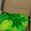 PLULON Grass Green Bob Wig Tutus Heart Sunglasses for Women Costume, Neon Party Short Bob Wigs with Bangs 80s Puffy Tulle Skirt for Disco Bachelorette Mardi Gras Party Music Festivals Stage Dance