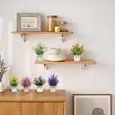 Yoratee 6pcs Artificial Pot Flowers Small Fake Plants Mini Potted Plants for Home Office Tabletop Decoration