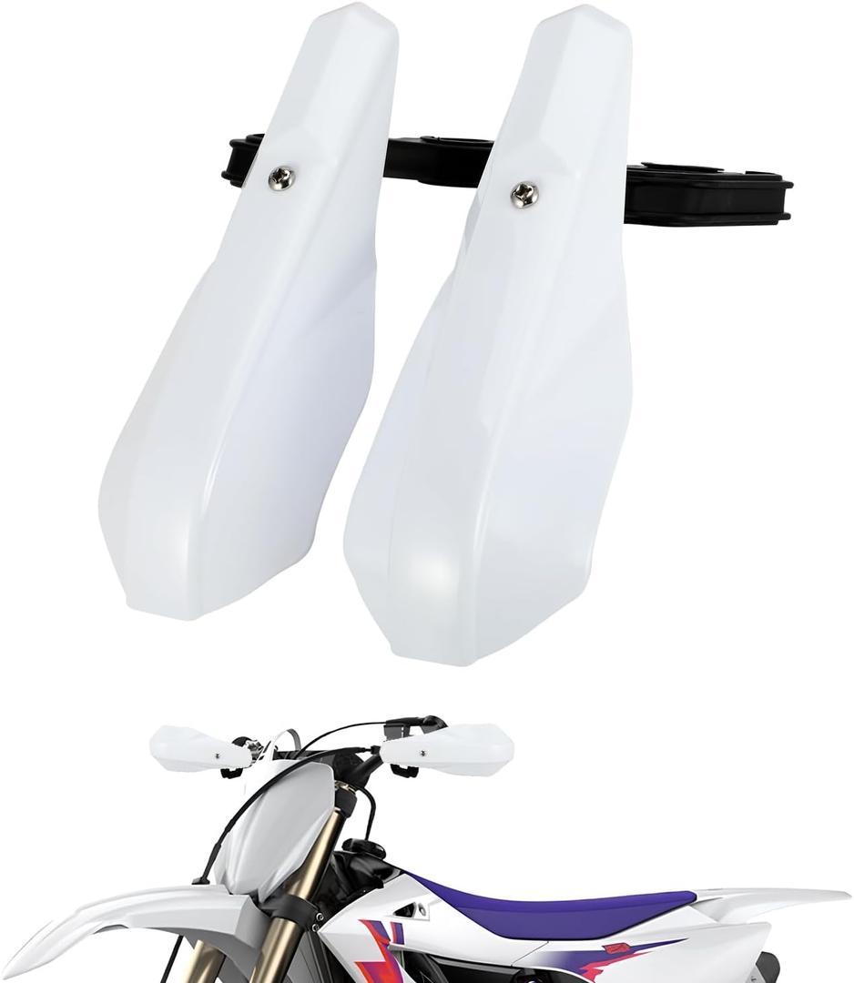 AnXin Motorcycle Handguards 7/8" and 1 1/8" Hand Guard Handlebar Protection Universal for TX125 FE 701/SM 501/S 450 350/S 250 TE 150 250/i 300/i FC 250 350 450 Dirt Pit Bike ATV White