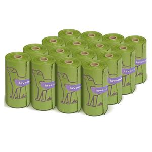 Lavender Scented 13” x 9” Dog Poop Bags Rolls, Leakproof Strong & Sturdy Waste Bags for Doggie Cat Pet