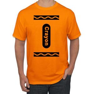 Black Crayon Box Halloween Costume Halloween Men's T-Shirt, Orange, M