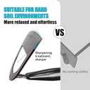 WIKER 57 Inch Professional Garden Hoe, Heavy Duty Weeding Tool with Pre-Sharpened Blade, Fiberglass Long Handle for Effortless Soil Cultivation and Weed Removal