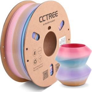 CCTREE PETG Filament 1.75mm, Gradient 3D Printer Filament, Dimensional Accuracy +/- 0.03mm, 1kg Spool(2.2lbs), Fit Most FDM 3D Printers, Gradient Purple to Pink