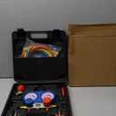 3 Way AC Manifold Gauge Set AC Gauge Set Fits for R134A R410A R404A R22 Refrigerant with Adjustable Couplers, Hoses, Can Tap & Adapters