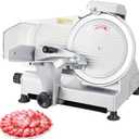 Meat Slicer, 240W Electric Food Slicer with 10" Stainless Steel Blade and Built-in Sharpening Stone, Adjustable Thickness Meat Slicer for Home and Commercial Use to Cuts Meat, Bread and Cheese