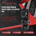OKAY MOTOR JC3Z14529CA Power Door Window Switch Front Left Driver Side for 2017-2022 Ford F-250 F-350 Super Duty 2018-2022 F-450 F-550 Super Duty 6.2L 6.7L 6.8L 7.3L SW7927