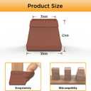 16 PCS Square Chair Leg Floor Protector, Silicone Chair Leg Cover, Furniture Leg Protectors with Felt, Mobile Table Leg Pad, Protect The Floor from Scratches.2 in Brown.