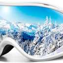 SPOSUNE OTG Ski Goggles Men Women, Over Glasses Anti Fog Snowboard Goggles, UV Protection Snow Goggles for Adult & Youth