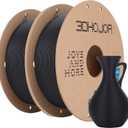 3DHoJor Matte PLA Filament 1.75mm, Upgrade Matte 3D Printer PLA Filament, 1KG*2 Bundle Cardboard Spool 3D Printing Filament for 3D Printers(Matte Black 2Pack)