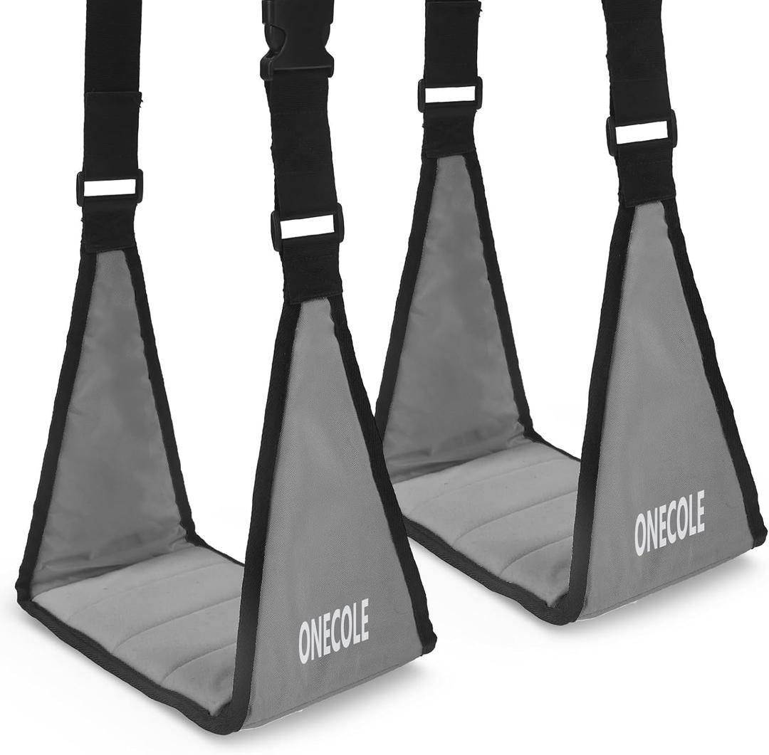 2 Pack Airplane Footrest - Travel Foot Hommock with Memory Foam, Portable Adjustable Plane Leg Rest, No Clashing Footrest Provides Relaxation and Comfort for Long Flight