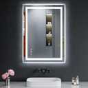 30"x50" LED Bathroom Mirror with Lights, Anti-Fog, Backlit+Frontlit