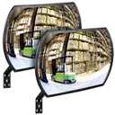 2 Pcs Acrylic Garage Parking Mirror 24" x 15" Convex Security Mirror Rectangular Convex Corner Mirror Blindspot Mirror with Protective Film for Driveway Traffic