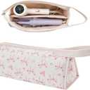 Large Quilted Hair Tools Travel Bag,Aesthetic Hair Styling Accessories Storage Case for Flat Irons,Straightener,Curling Iron,Hair Dryer,Portable Organizer08Heart Bow