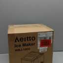 Aeitto Ice Makers Countertop, 9 Ice Cubes Release in 6 Mins, 26Lbs/24H, 2 Sizes of Bullet Ice Machine,Self-Cleaning Portable Ice Maker with Ice Scoop and Basket for Home Kitchen Office RV Bar, Black