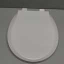 Toilet Seat Round Soft Close16.5'', Toilet Lid Slow Close Quiet No Slam, Easy Installation & ReleaseSafe PP Material Easy Clean, Comfortable Ergonomic Design, 2 Years Support, White Plastic