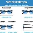 Reading Sunglasses +0.75 Womens Square Readers Sunglasses Stylish Lightweight Ladies Sun Readers 4 Pack Comfortable Fit (Black,Clear,Tortoiseshell Frames)