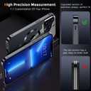 [Full Camera Protection& Mechanical Lock]Magnetic Privacy Case for iPhone 13 Pro Max[Compatible with MagSafe][CD Metal Ring]Full Body Shockproof Metal Bumper, 9H Anti Peeping Glass Cover-Black