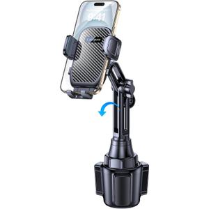 Coolpow Cup Holder Phone Holder for Car Phone Holder Cup Holder Phone MountUltra Stable & Never ShakePhone Holders for Your Car Cupholder Cell Phone Car Mount for iPhone All Smartphones Mothers Day