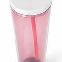 Pink Pastel Sheer Smooth Tupperware Tumbler 16 Ounces, No Straw