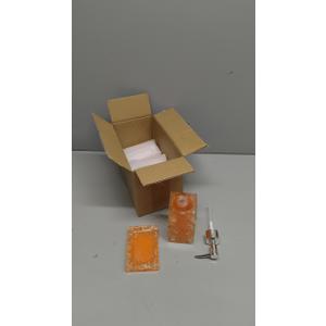 LUANT 5-Piece Resin Bathroom Accessory Set with Soap Dish, Dispenser, Toothbrush Holder and Tumbler, Orange