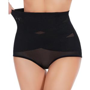 Tummy Control Shapewear Panties for Women-High Waisted Body Shaper Underwear Seamless Shapewear Panty Girdle (X-Large, Black)