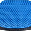 Large Gel Seat Cushion for Long Sitting with Non-Slip Cover,Soft & Breathable,Seat Cushion for Chair,Car,Office,Desk Chair,Wheelchair , M, 17×15