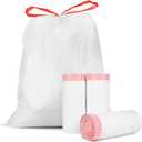 15-18 Gallon Drawstring Trash Bags - (102 Count) Ultra Large Trash Can Liners, Heavy Duty Strong White Plastic Garbage Bags for Home Kitchen Office Lawn Commercial