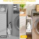 Heavy-Duty Magnetic Shelf With Pull-Out Drawers for Washing Machines, Dryers and Fridge; Height-adjustable Magnetic Shelf, Ideal for Storage in Laundry Rooms, Kitchens, and Living Rooms (White)